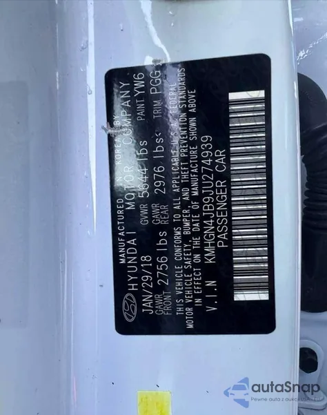 2018 Genesis G80 Sport из США, поврежденный, VIN KMHGN4JB9JU274939